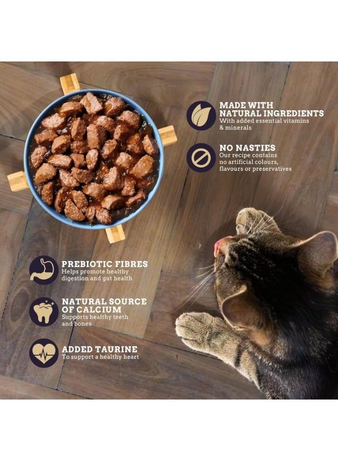 ويبوكس مجموعة متنوعة من مرق اللحم الطبيعي بنكهات الدجاج والديك الرومي ولحم البقر ولحم الضأن والبط للقطط البالغة من عمر سنة إلى 7 سنوات، 12 عبوة × 100 غرام - Image 4